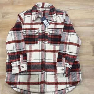NWT Universal Thread Red and White Shacket